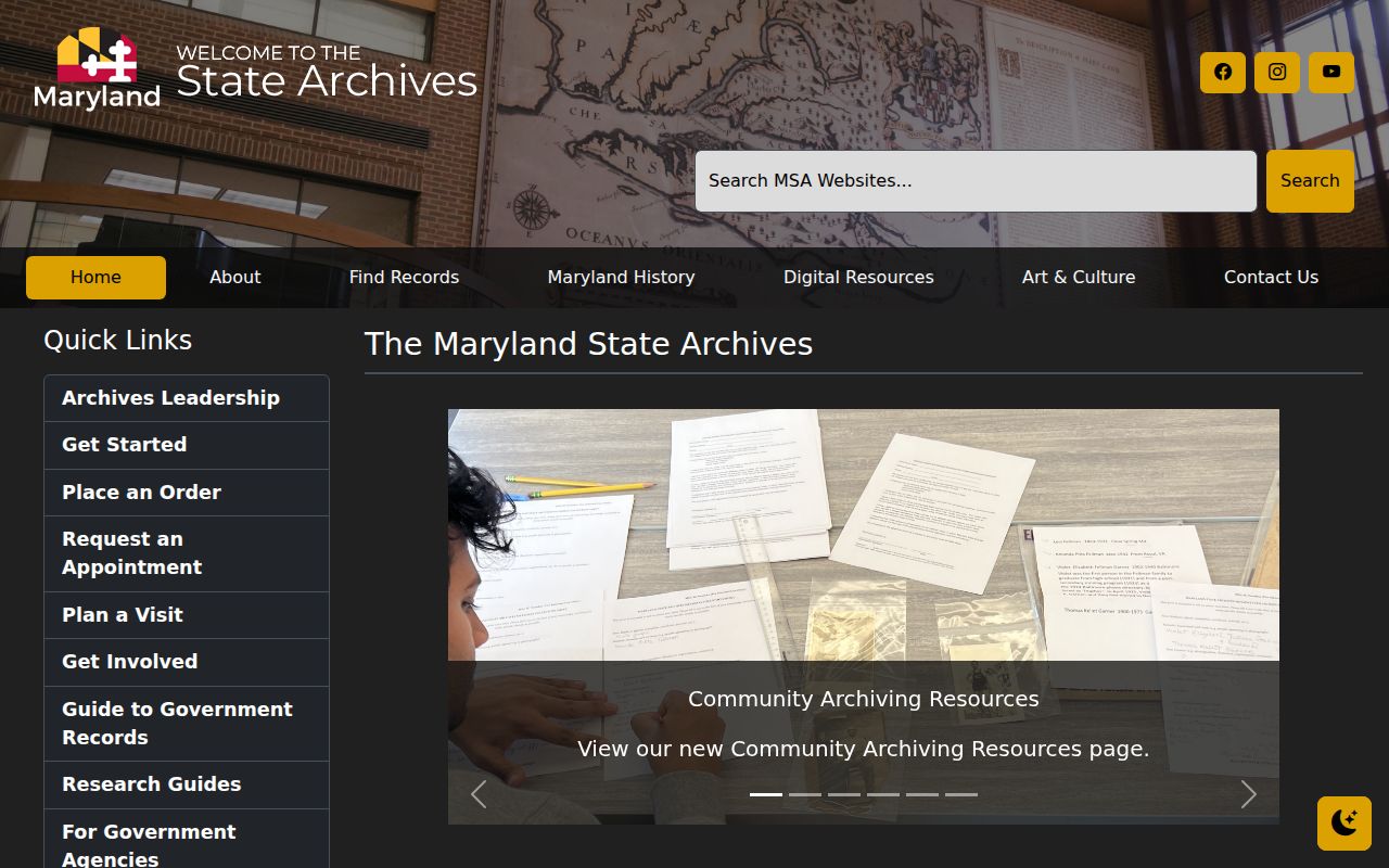 Silver Spring people search at the Maryland State Archives