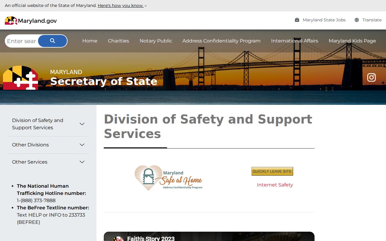 Silver Spring voter registration address protection through Maryland Safe at Home